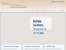 Tablet Screenshot of chirocenters.com